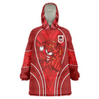 St George Illawarra Dragons Rugby Mascot Wearable Blanket Hoodie Australian Rugby Culture - Tribal Inspired Dragon
