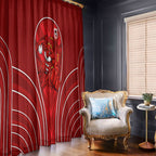 St George Illawarra Dragons Rugby Mascot Window Curtain Australian Rugby Culture - Tribal Inspired Dragon