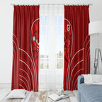 St George Illawarra Dragons Rugby Mascot Window Curtain Australian Rugby Culture - Tribal Inspired Dragon