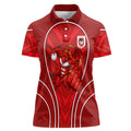 St George Illawarra Dragons Rugby Mascot Women Polo Shirt Australian Rugby Culture - Tribal Inspired Dragon