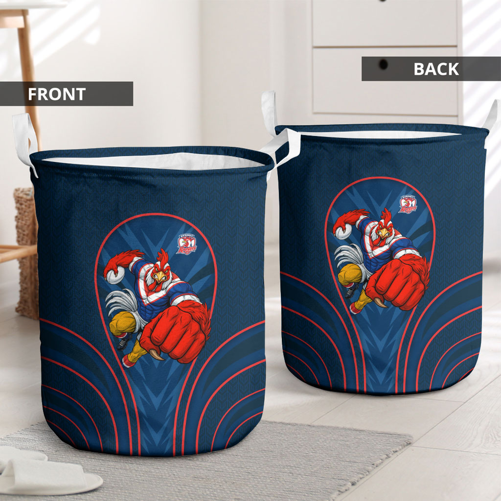 Sydney Roosters Rugby Mascot Laundry Basket Australian Rugby Culture - Tribal Inspired Rooster