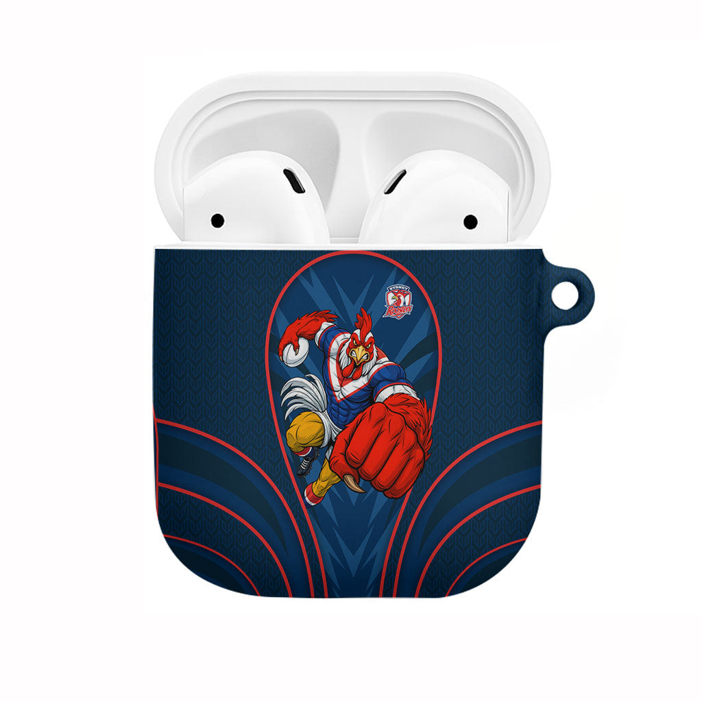 Sydney Roosters Rugby Mascot AirPods Case Australian Rugby Culture - Tribal Inspired Rooster