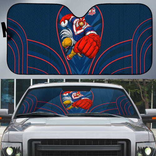 Sydney Roosters Rugby Mascot Auto Sun Shade Australian Rugby Culture - Tribal Inspired Rooster