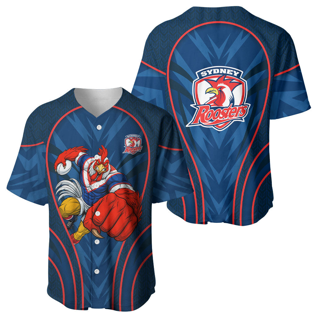 Sydney Roosters Rugby Mascot Baseball Jersey Australian Rugby Culture - Tribal Inspired Rooster