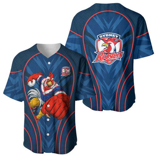 Sydney Roosters Rugby Mascot Baseball Jersey Australian Rugby Culture - Tribal Inspired Rooster