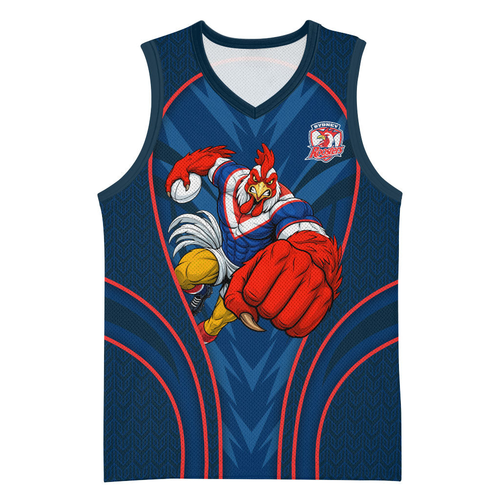 Sydney Roosters Rugby Mascot Basketball Jersey Australian Rugby Culture - Tribal Inspired Rooster