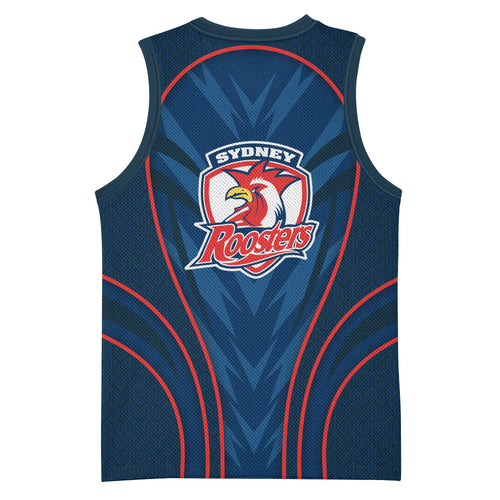Sydney Roosters Rugby Mascot Basketball Jersey Australian Rugby Culture - Tribal Inspired Rooster