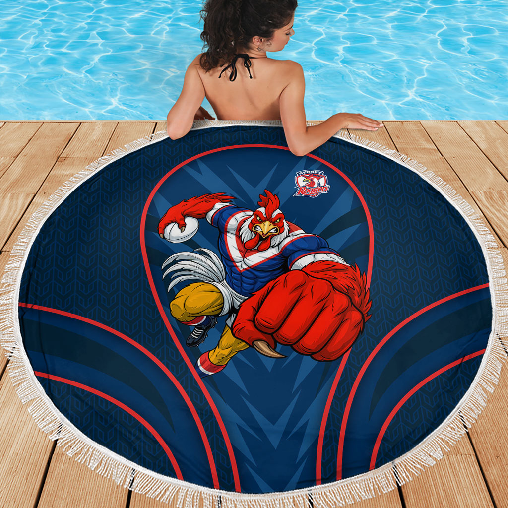 Sydney Roosters Rugby Mascot Beach Blanket Australian Rugby Culture - Tribal Inspired Rooster