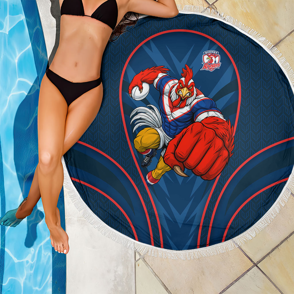 Sydney Roosters Rugby Mascot Beach Blanket Australian Rugby Culture - Tribal Inspired Rooster