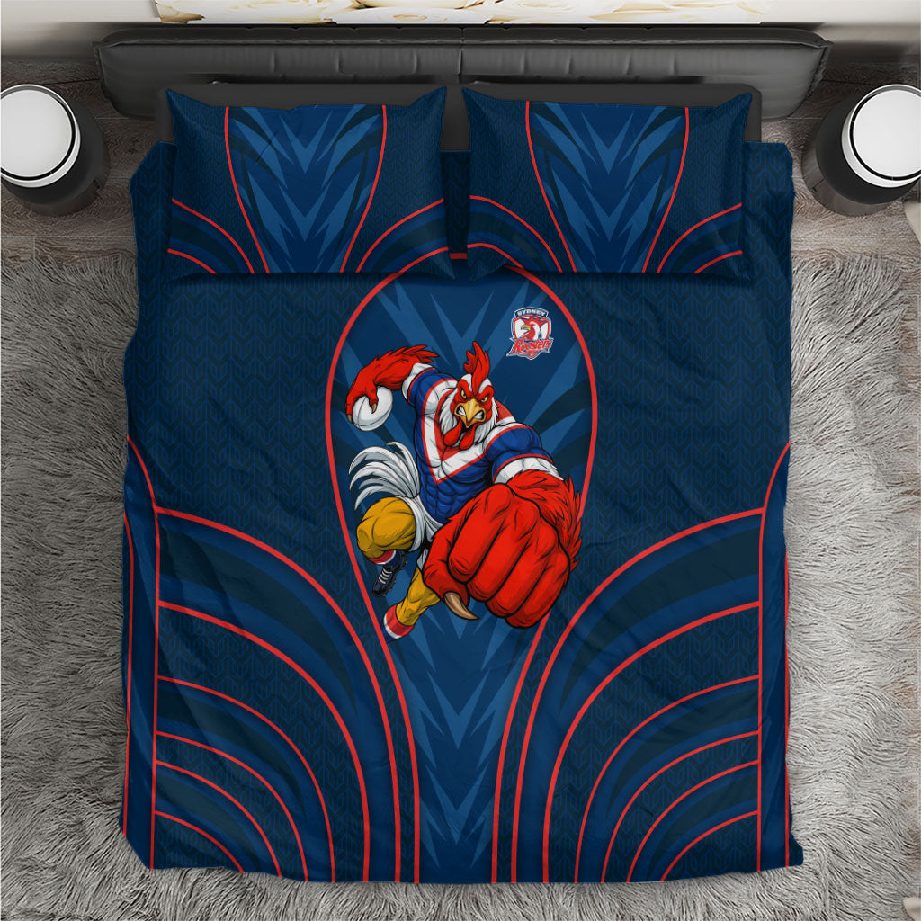 Sydney Roosters Rugby Mascot Bedding Set Australian Rugby Culture - Tribal Inspired Rooster
