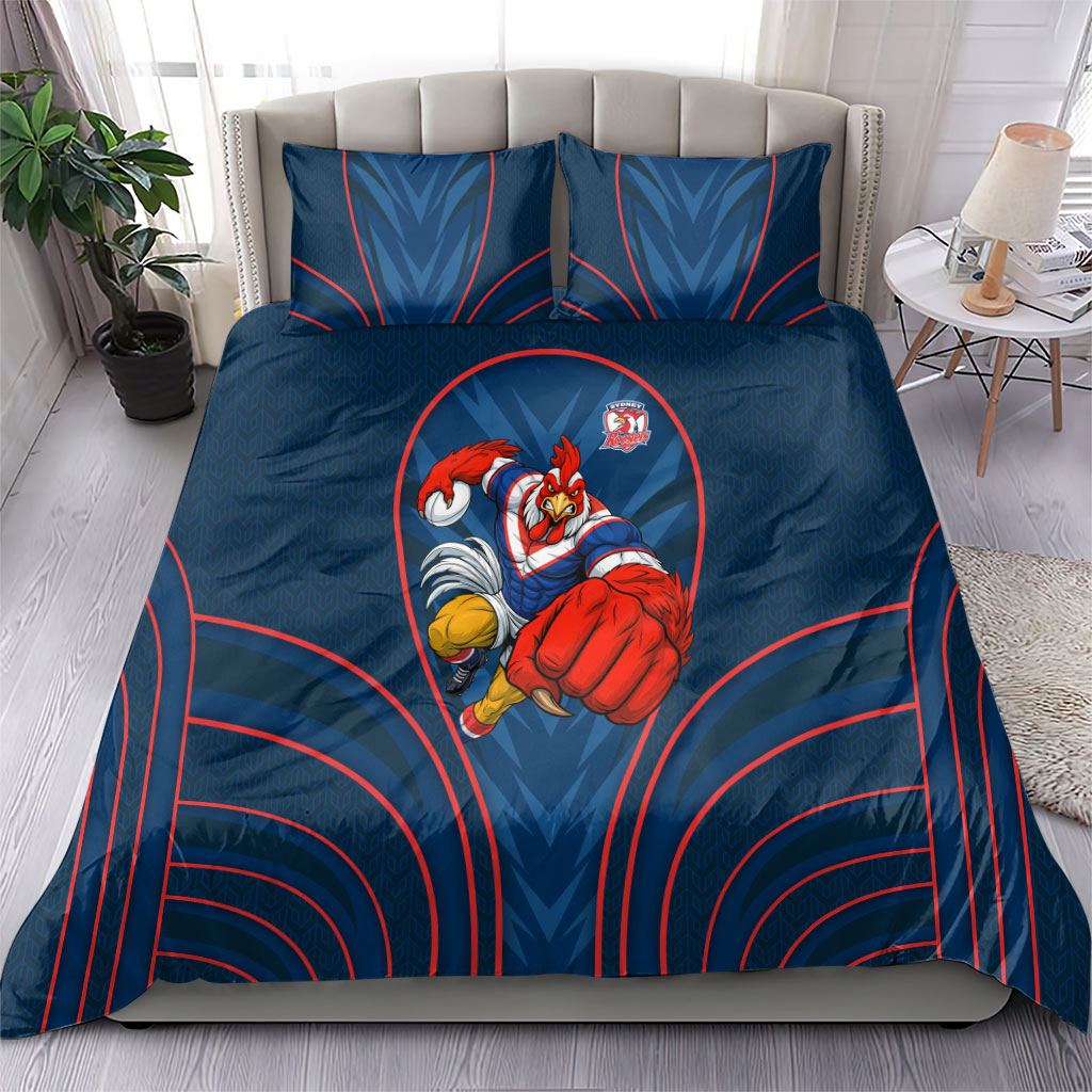Sydney Roosters Rugby Mascot Bedding Set Australian Rugby Culture - Tribal Inspired Rooster