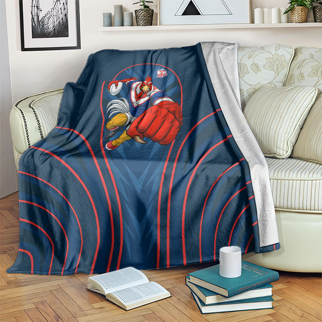 Sydney Roosters Rugby Mascot Blanket Australian Rugby Culture - Tribal Inspired Rooster