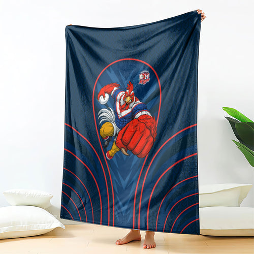 Sydney Roosters Rugby Mascot Blanket Australian Rugby Culture - Tribal Inspired Rooster