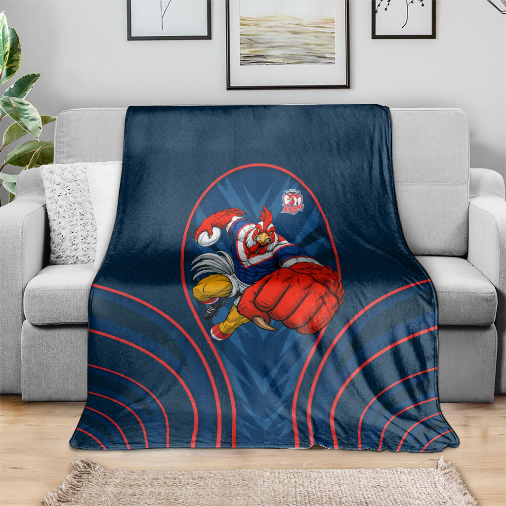 Sydney Roosters Rugby Mascot Blanket Australian Rugby Culture - Tribal Inspired Rooster