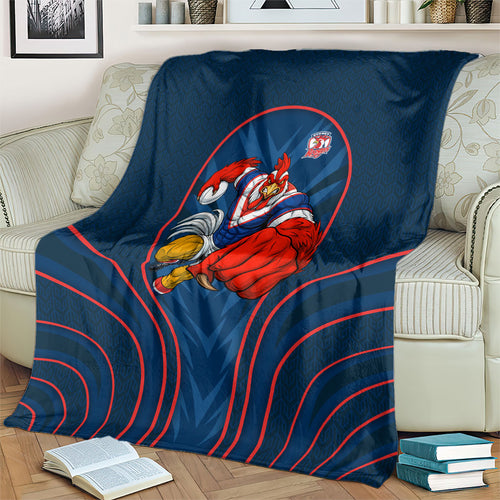 Sydney Roosters Rugby Mascot Blanket Australian Rugby Culture - Tribal Inspired Rooster
