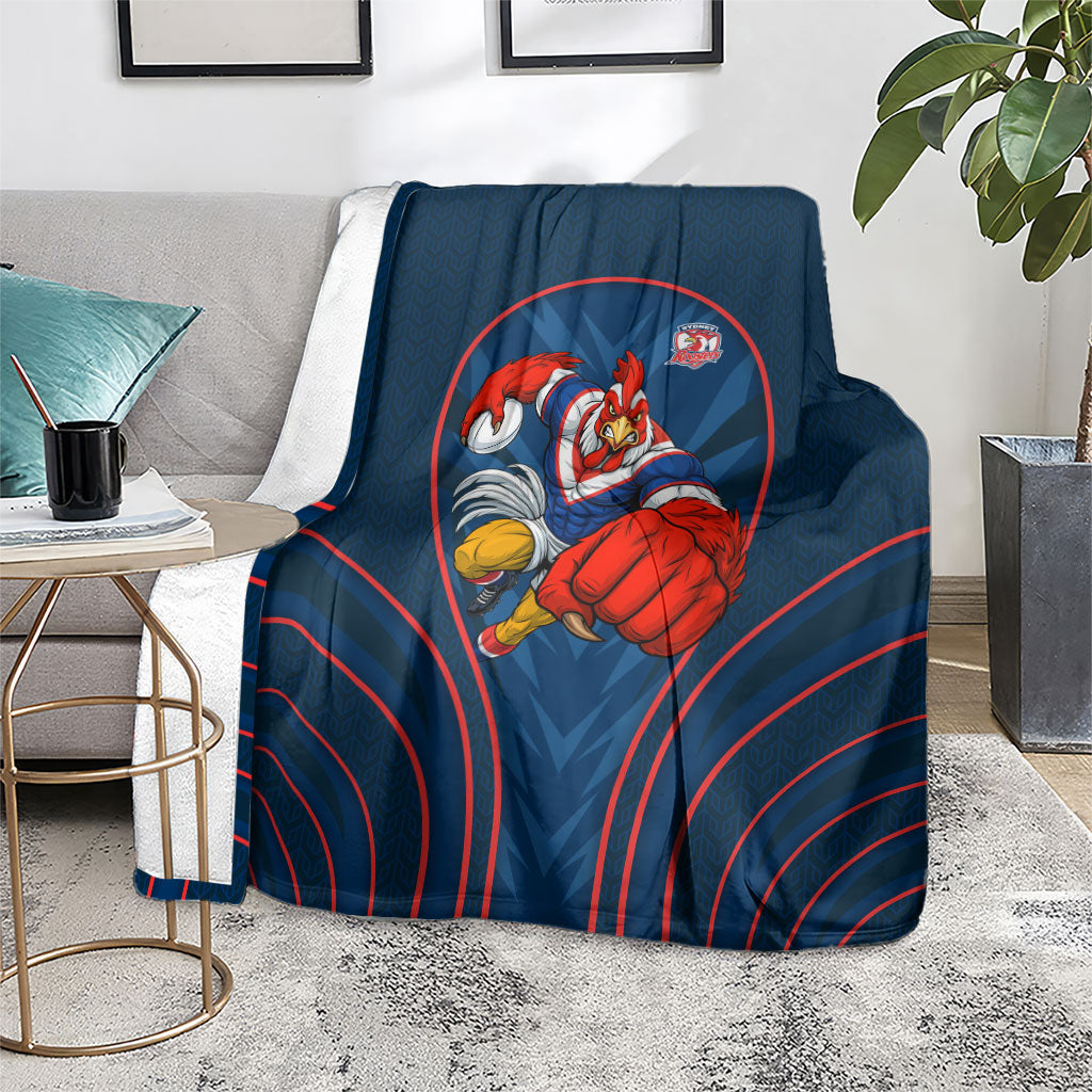 Sydney Roosters Rugby Mascot Blanket Australian Rugby Culture - Tribal Inspired Rooster