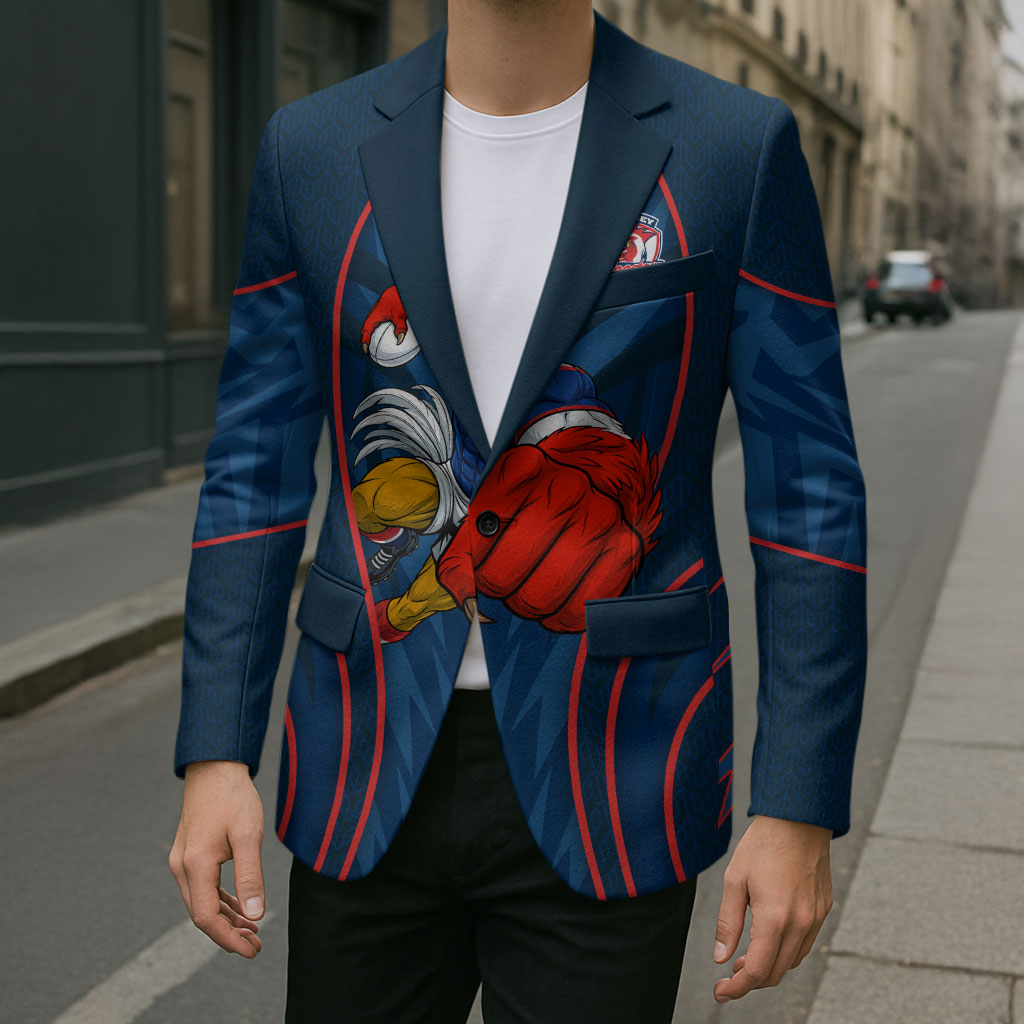 Sydney Roosters Rugby Mascot Blazer Australian Rugby Culture - Tribal Inspired Rooster