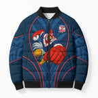 Sydney Roosters Rugby Mascot Bomber Puffer Jacket Australian Rugby Culture - Tribal Inspired Rooster