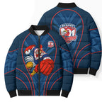 Sydney Roosters Rugby Mascot Bomber Puffer Jacket Australian Rugby Culture - Tribal Inspired Rooster