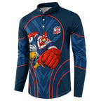 Sydney Roosters Rugby Mascot Button Sweatshirt Australian Rugby Culture - Tribal Inspired Rooster
