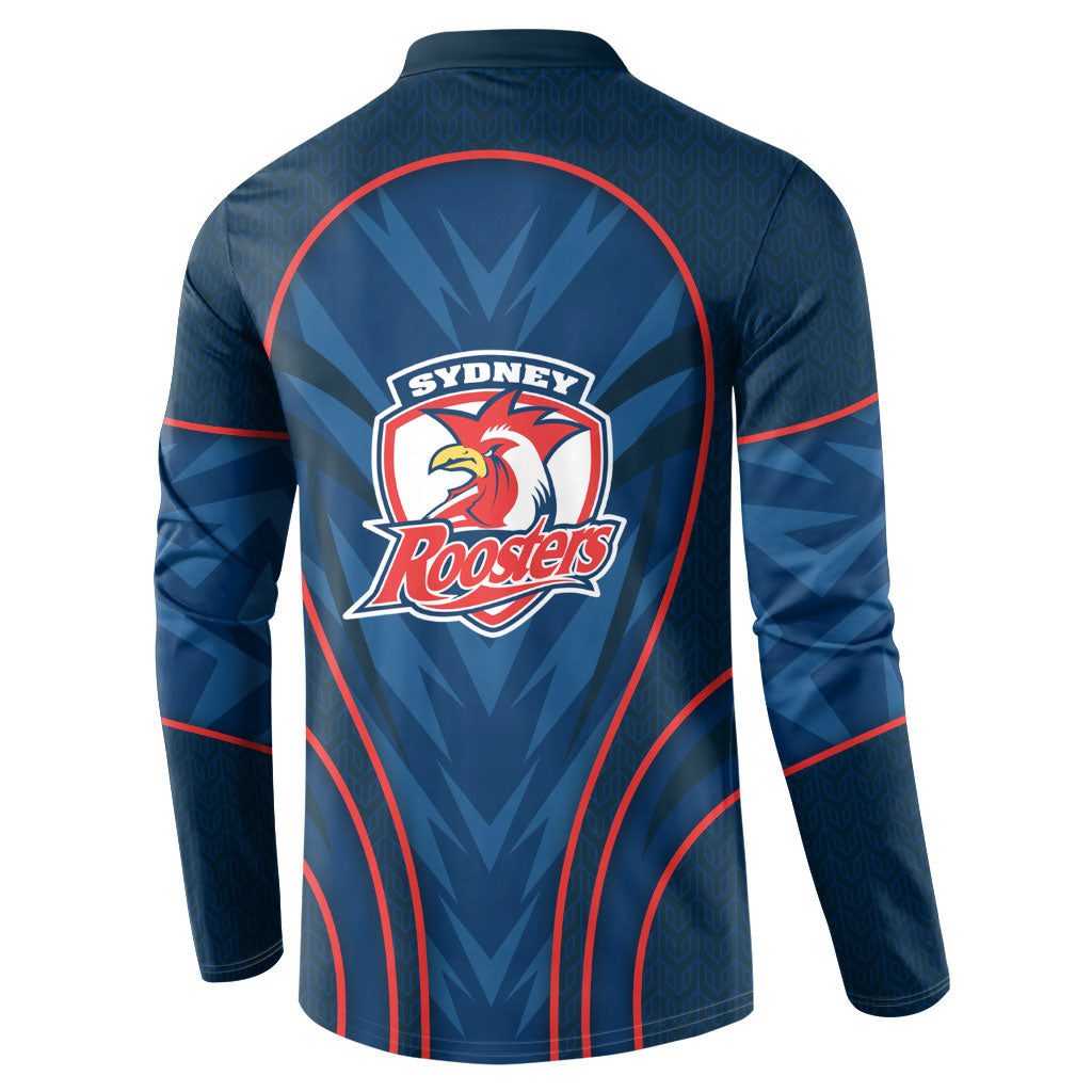 Sydney Roosters Rugby Mascot Button Sweatshirt Australian Rugby Culture - Tribal Inspired Rooster
