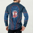 Sydney Roosters Rugby Mascot Button Sweatshirt Australian Rugby Culture - Tribal Inspired Rooster
