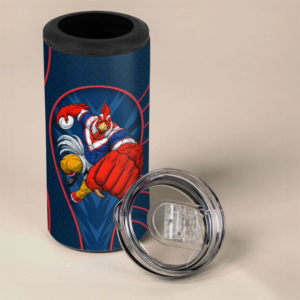 Sydney Roosters Rugby Mascot 4 in 1 Can Cooler Tumbler Australian Rugby Culture - Tribal Inspired Rooster