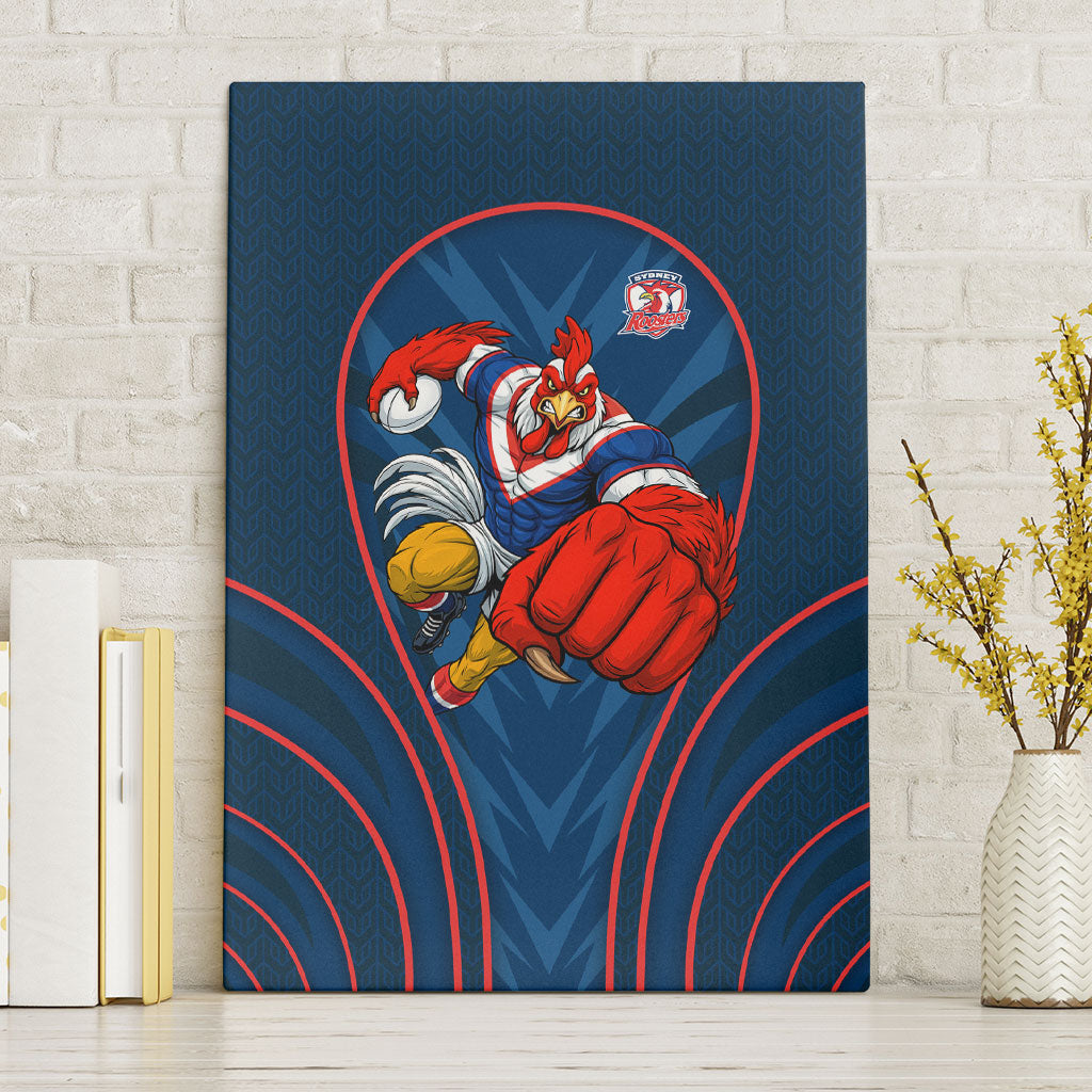 Sydney Roosters Rugby Mascot Canvas Wall Art Australian Rugby Culture - Tribal Inspired Rooster