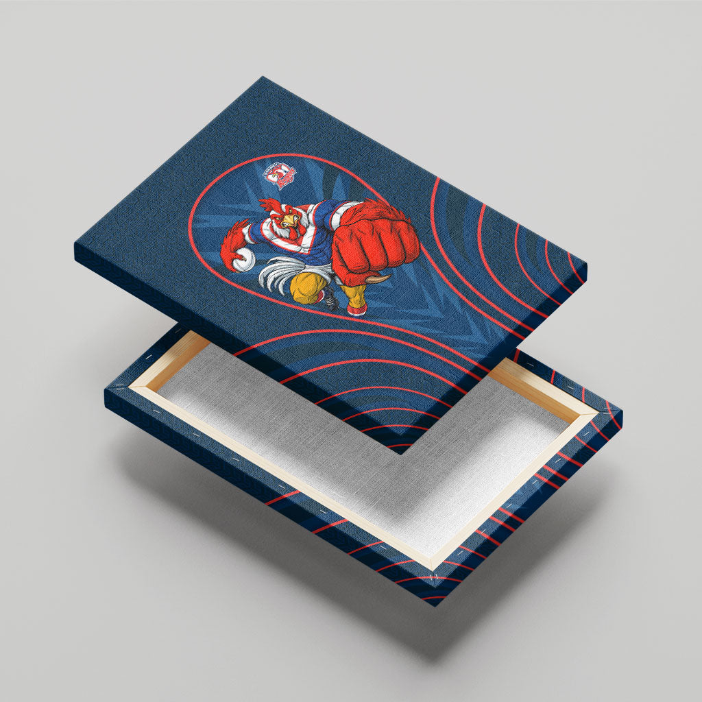 Sydney Roosters Rugby Mascot Canvas Wall Art Australian Rugby Culture - Tribal Inspired Rooster