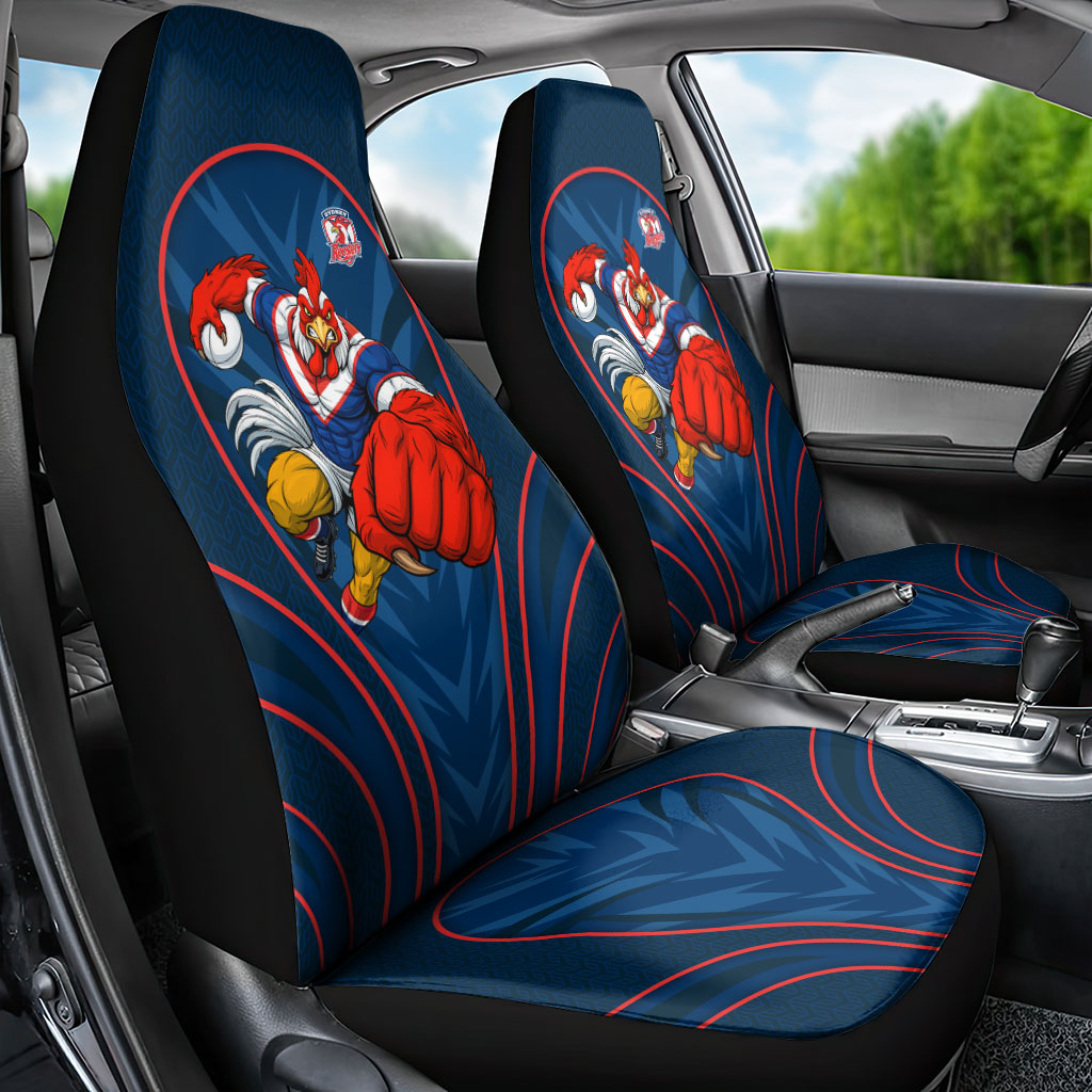 Sydney Roosters Rugby Mascot Car Seat Cover Australian Rugby Culture - Tribal Inspired Rooster