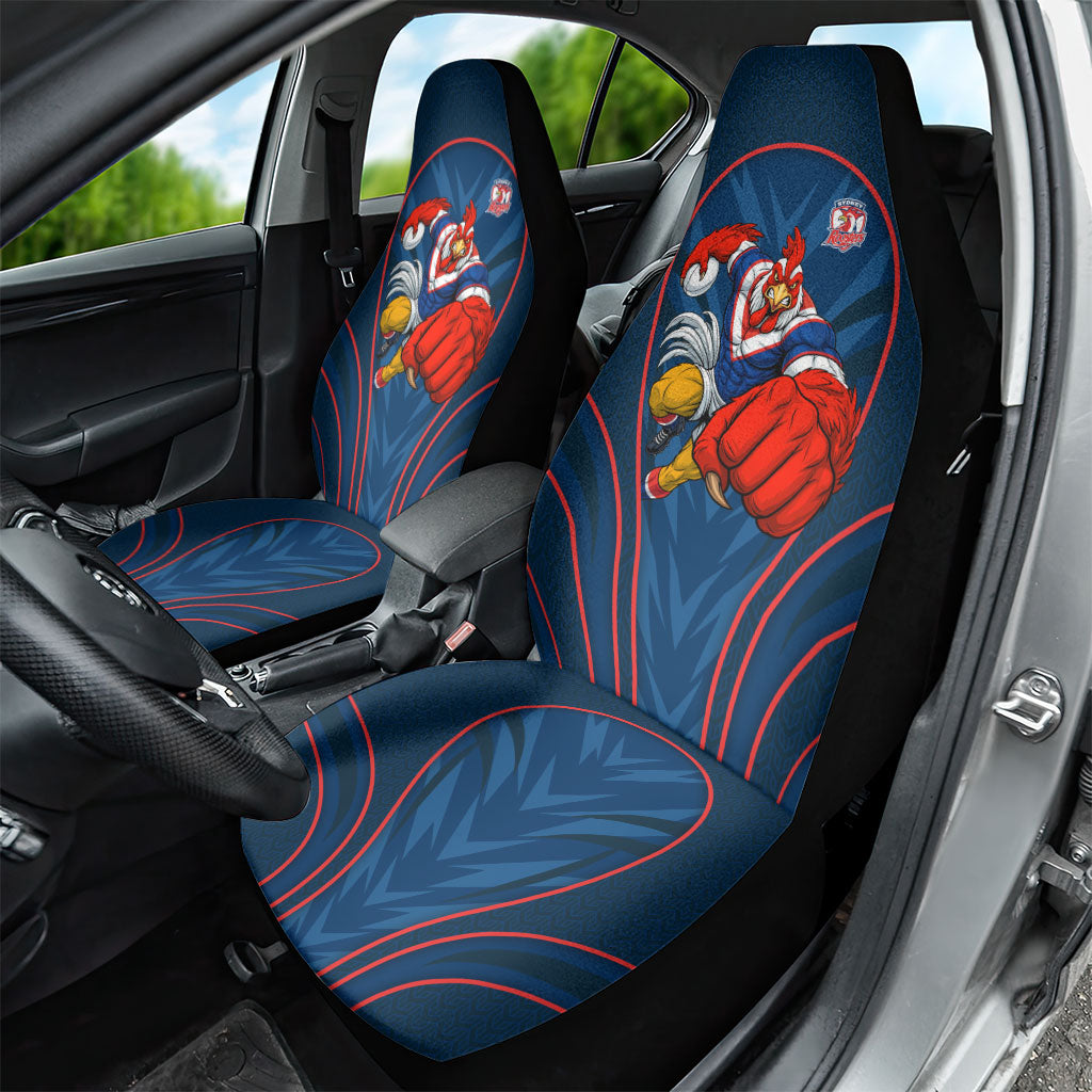Sydney Roosters Rugby Mascot Car Seat Cover Australian Rugby Culture - Tribal Inspired Rooster