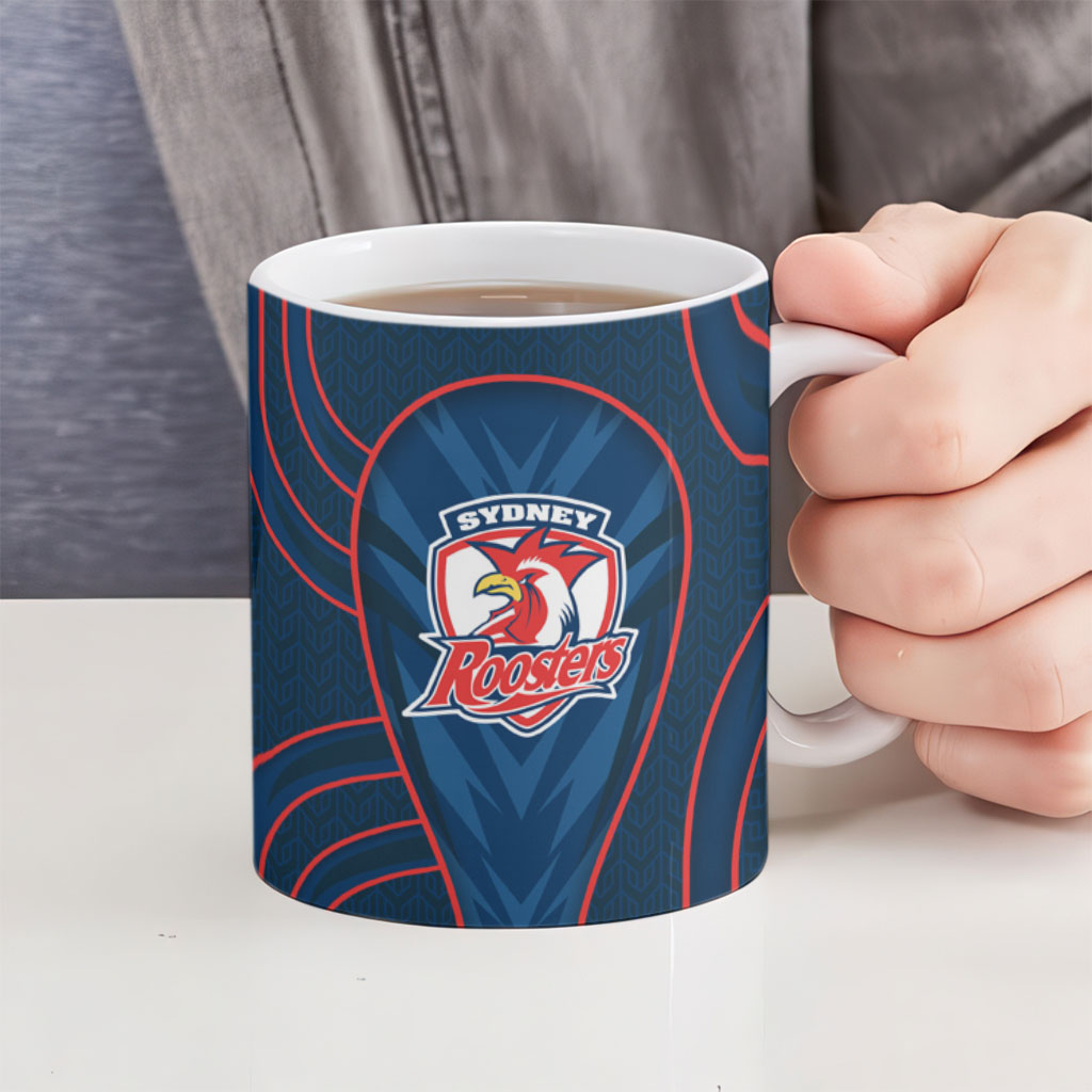 Sydney Roosters Rugby Mascot Ceramic Mug Australian Rugby Culture - Tribal Inspired Rooster