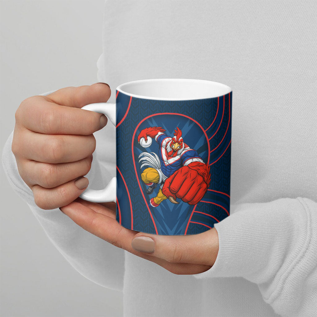 Sydney Roosters Rugby Mascot Ceramic Mug Australian Rugby Culture - Tribal Inspired Rooster