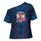 Sydney Roosters Rugby Mascot Cross Shoulder Shirt Australian Rugby Culture - Tribal Inspired Rooster