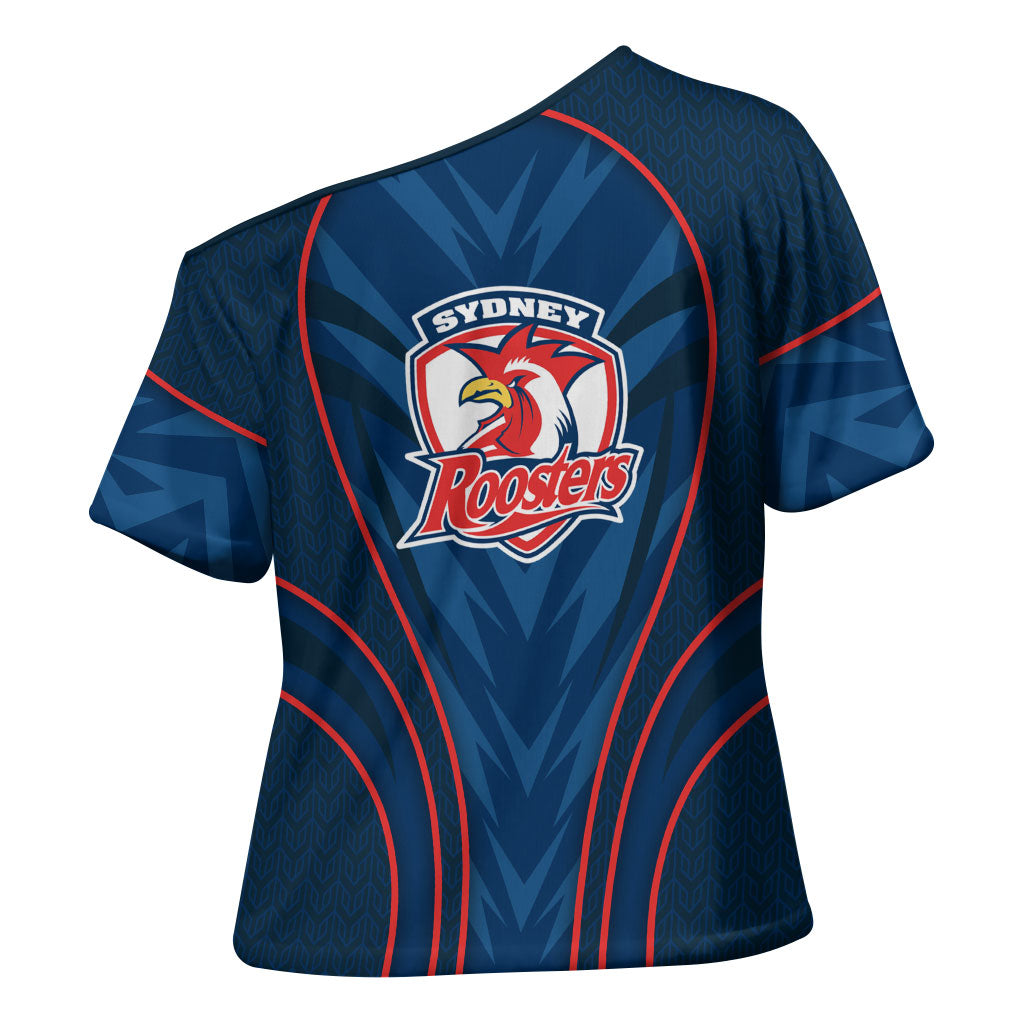 Sydney Roosters Rugby Mascot Cross Shoulder Shirt Australian Rugby Culture - Tribal Inspired Rooster