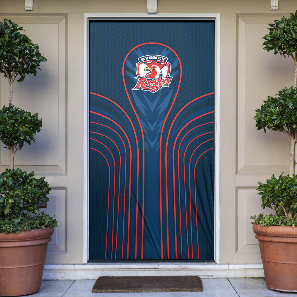 Sydney Roosters Rugby Mascot Door Cover Australian Rugby Culture - Tribal Inspired Rooster