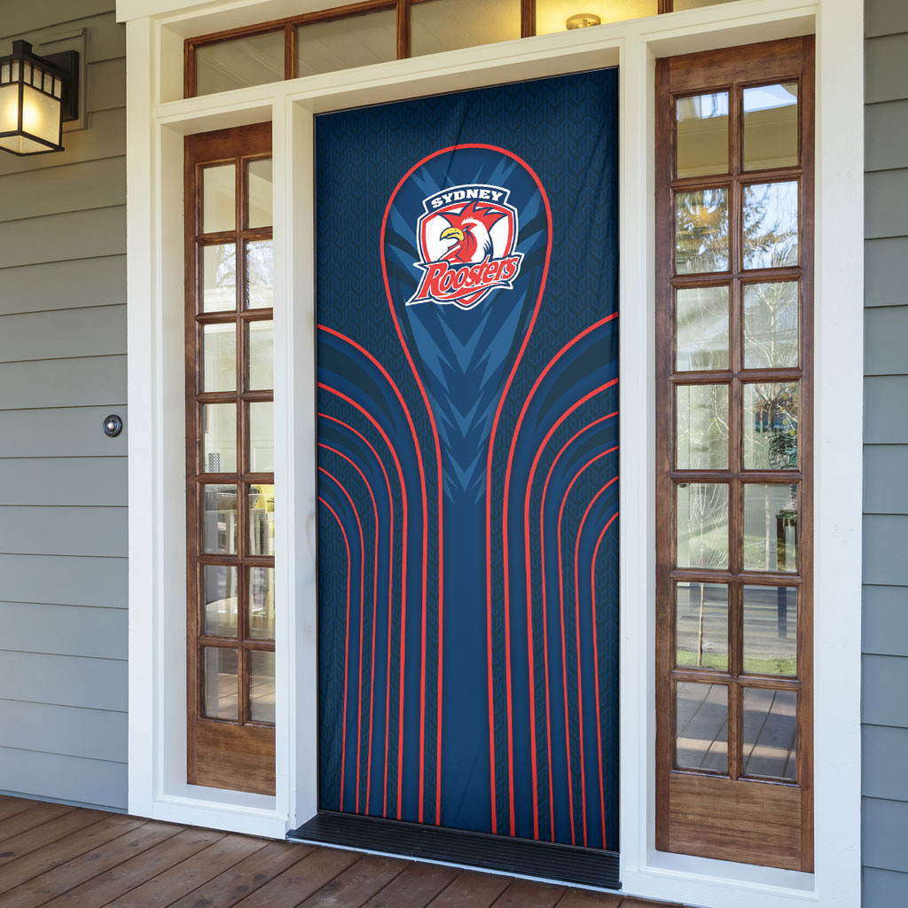 Sydney Roosters Rugby Mascot Door Cover Australian Rugby Culture - Tribal Inspired Rooster