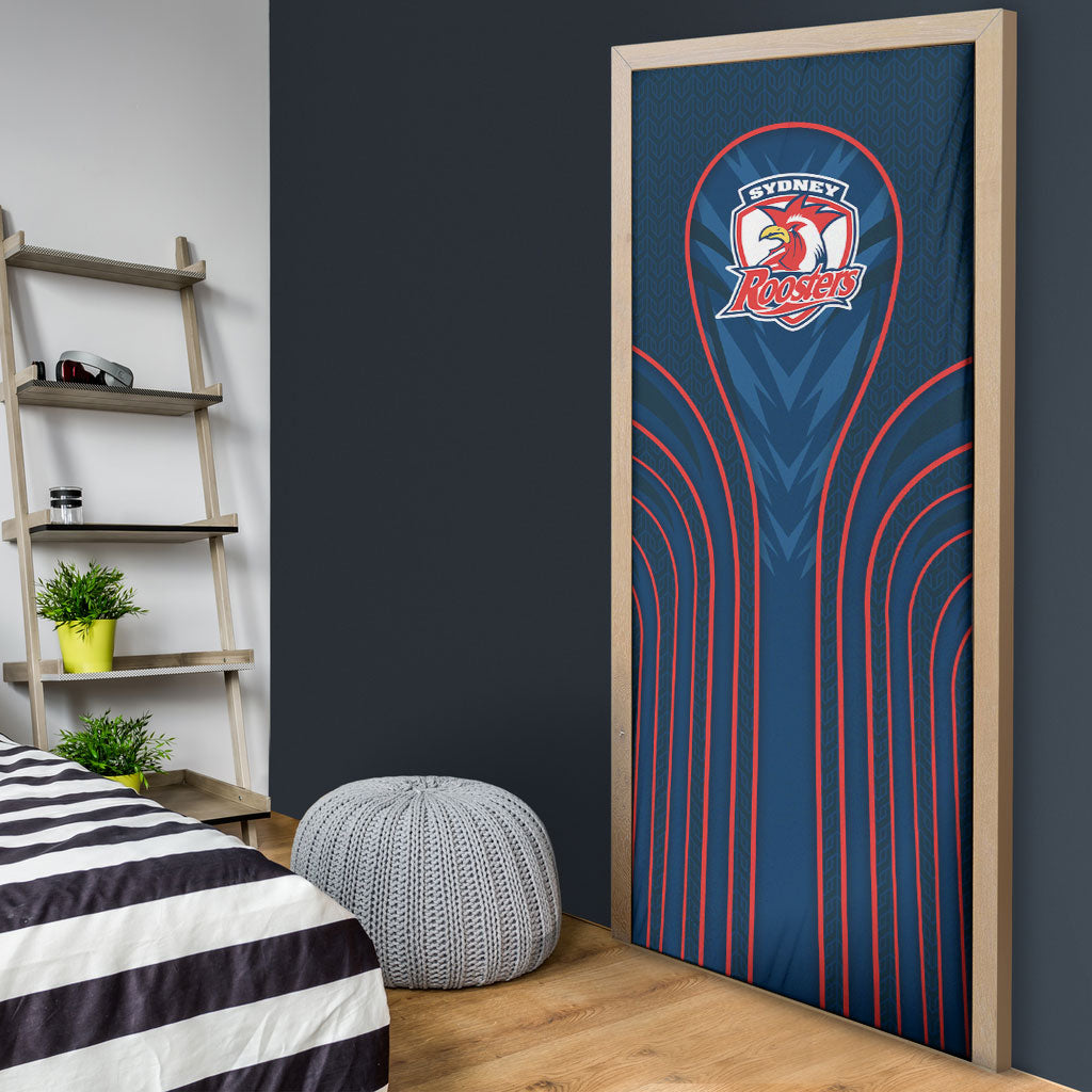 Sydney Roosters Rugby Mascot Door Cover Australian Rugby Culture - Tribal Inspired Rooster