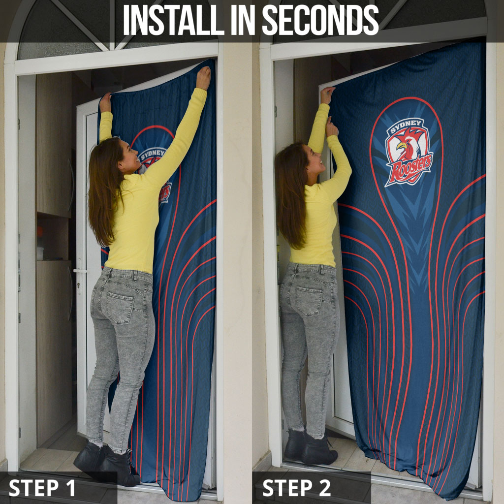 Sydney Roosters Rugby Mascot Door Cover Australian Rugby Culture - Tribal Inspired Rooster