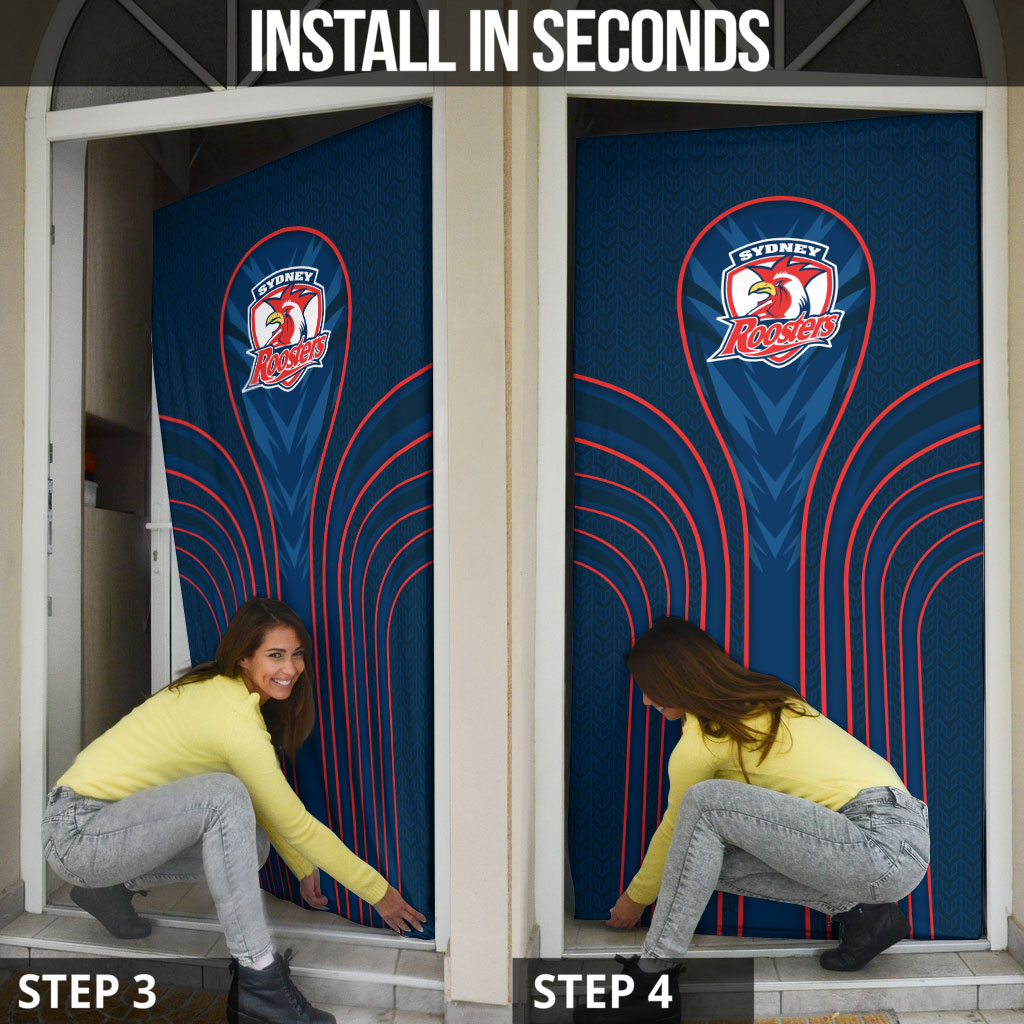 Sydney Roosters Rugby Mascot Door Cover Australian Rugby Culture - Tribal Inspired Rooster