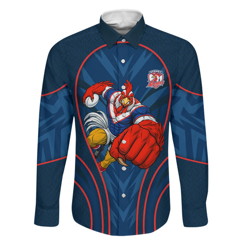 Sydney Roosters Rugby Mascot Family Matching Summer Maxi Dress and Hawaiian Shirt Australian Rugby Culture - Tribal Inspired Rooster