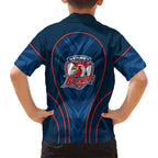 Sydney Roosters Rugby Mascot Family Matching Tank Maxi Dress and Hawaiian Shirt Australian Rugby Culture - Tribal Inspired Rooster