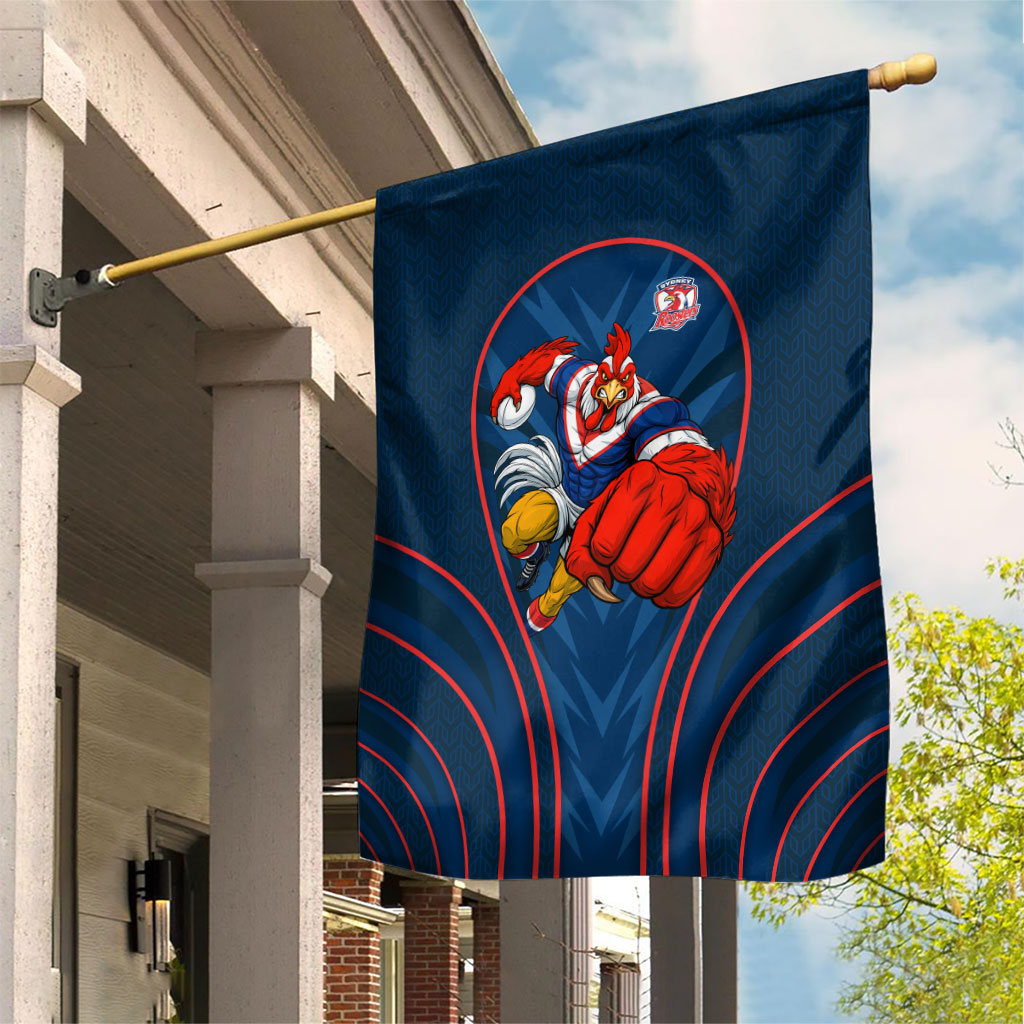Sydney Roosters Rugby Mascot Garden Flag Australian Rugby Culture - Tribal Inspired Rooster