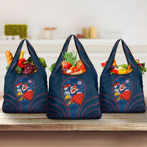 Sydney Roosters Rugby Mascot Grocery Bag Australian Rugby Culture - Tribal Inspired Rooster