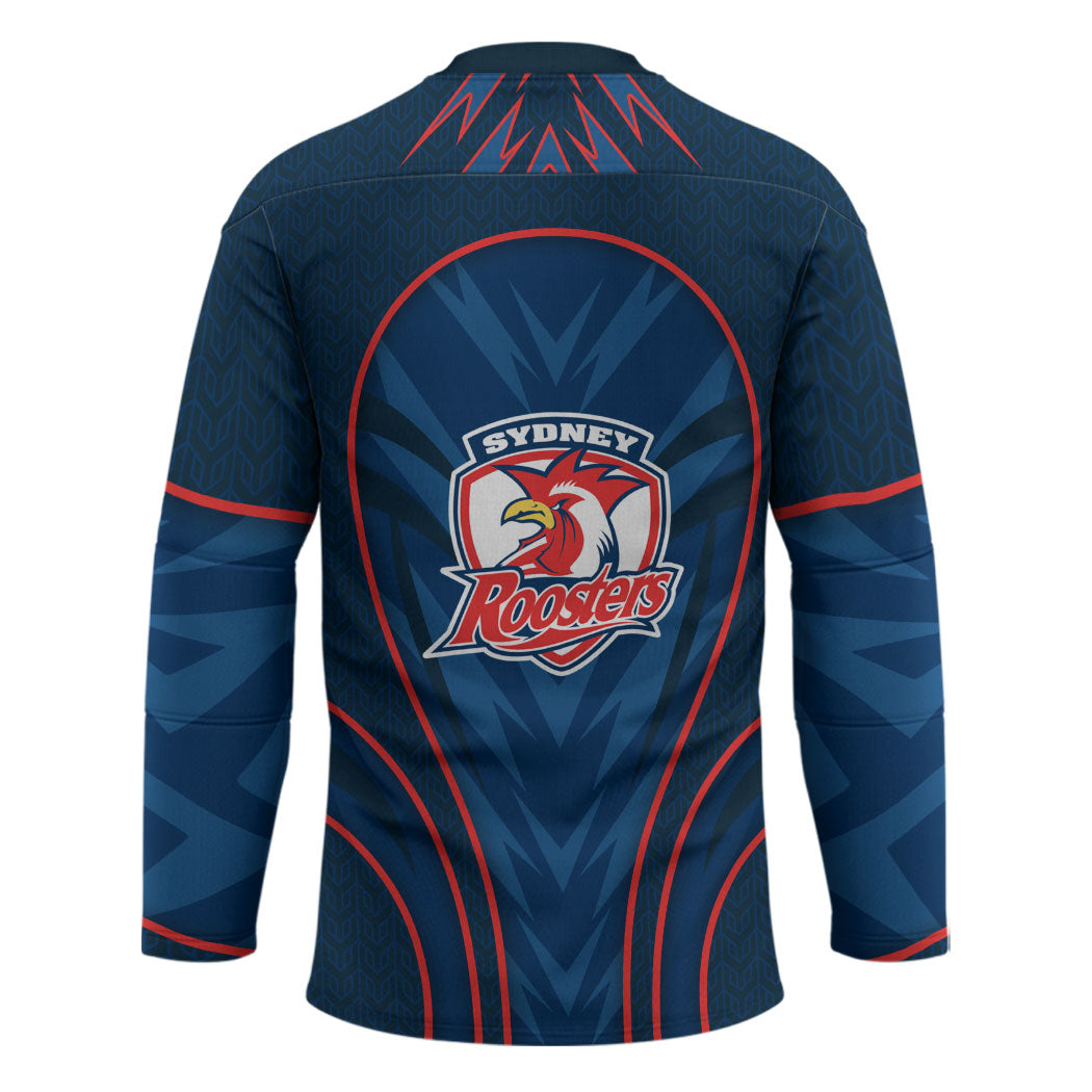 Sydney Roosters Rugby Mascot Hockey Jersey Australian Rugby Culture - Tribal Inspired Rooster