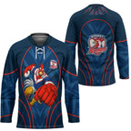 Sydney Roosters Rugby Mascot Hockey Jersey Australian Rugby Culture - Tribal Inspired Rooster