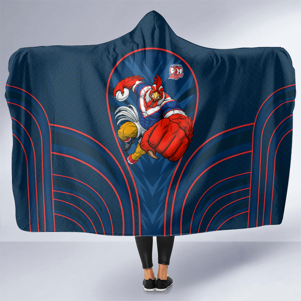 Sydney Roosters Rugby Mascot Hooded Blanket Australian Rugby Culture - Tribal Inspired Rooster