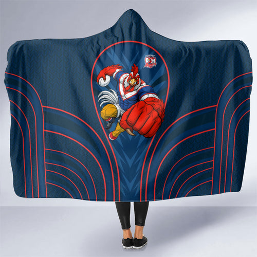 Sydney Roosters Rugby Mascot Hooded Blanket Australian Rugby Culture - Tribal Inspired Rooster