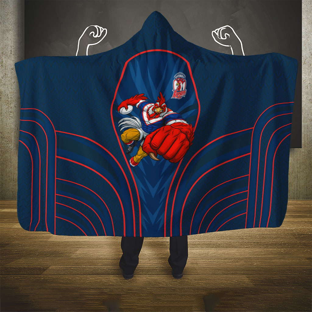 Sydney Roosters Rugby Mascot Hooded Blanket Australian Rugby Culture - Tribal Inspired Rooster