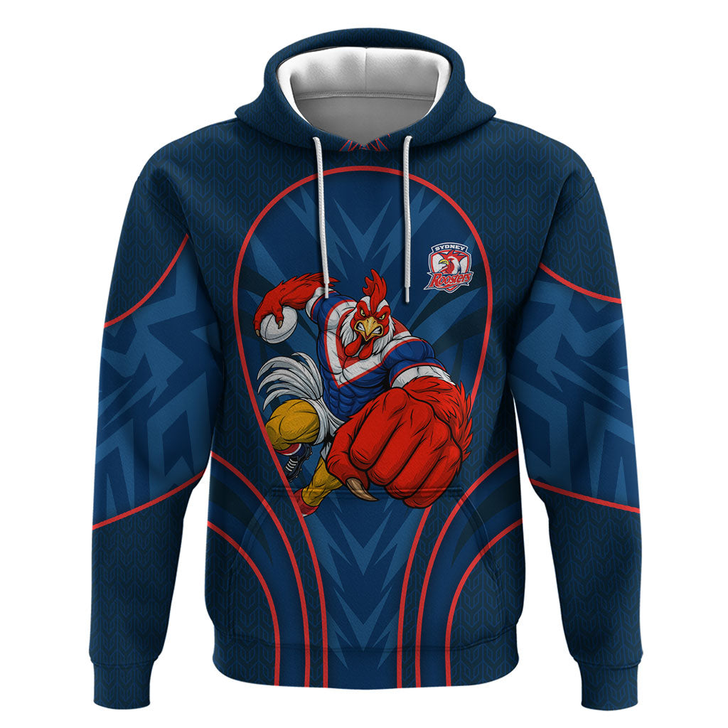 Sydney Roosters Rugby Mascot Hoodie Australian Rugby Culture - Tribal Inspired Rooster